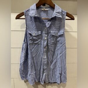 Metro Striped Floral Embroidered- Large